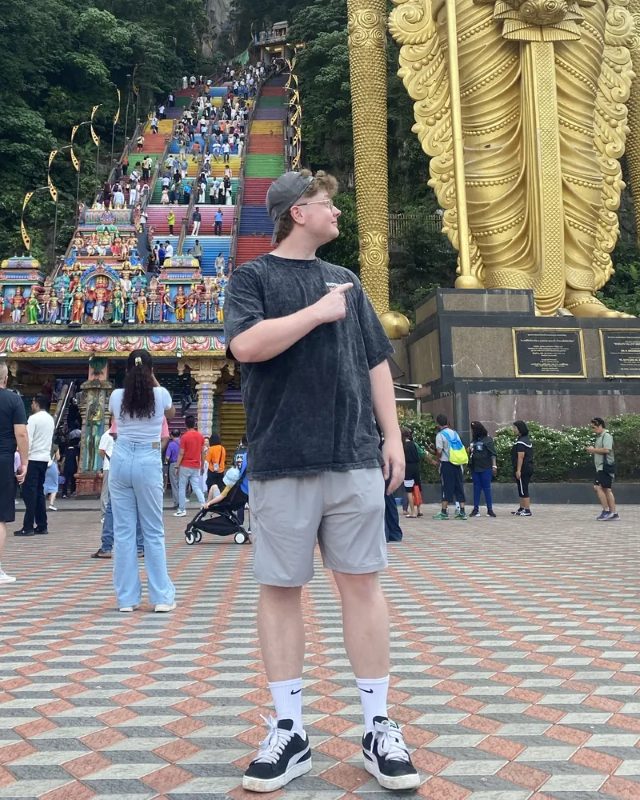 Jake at the Batu Caves, Malaysia